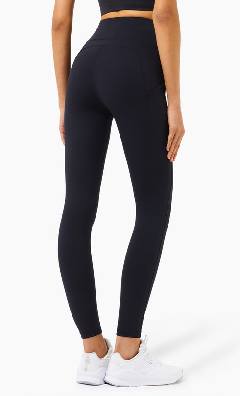 Women's Sport High Waist Skinny Pants with Side Pocket