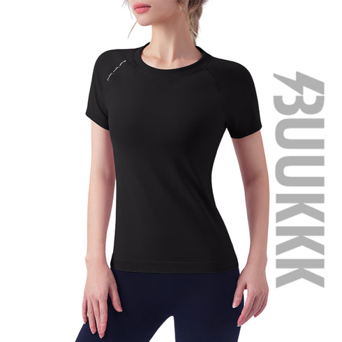 Women's Sport Skinny Slim Yoga Short Sleeve T-Shirt