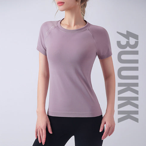 Women's Sport Skinny Slim Yoga Short Sleeve T-Shirt