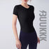 Women's Sport Skinny Slim Yoga T-Shirt with Bra Pads