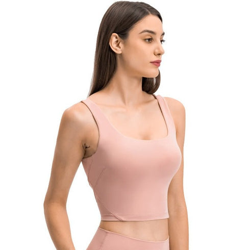 Women's Sport U Back Tank with Detachable Bra Pads