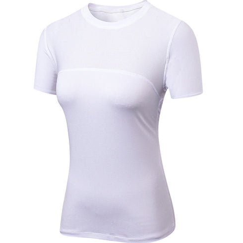 Women's Sport Yoga Stretch Short Sleeve Quick Dry T-shirt