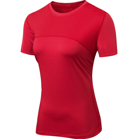 Women's Sport Yoga Stretch Short Sleeve Quick Dry T-shirt
