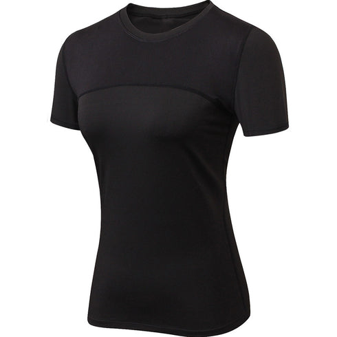 Women's Sport Yoga Stretch Short Sleeve Quick Dry T-shirt