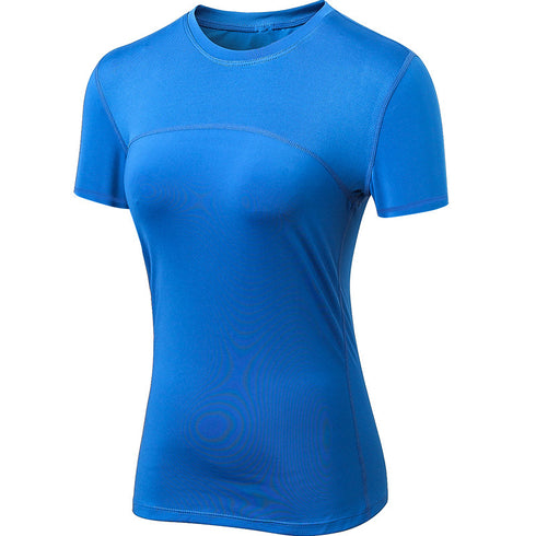 Women's Sport Yoga Stretch Short Sleeve Quick Dry T-shirt