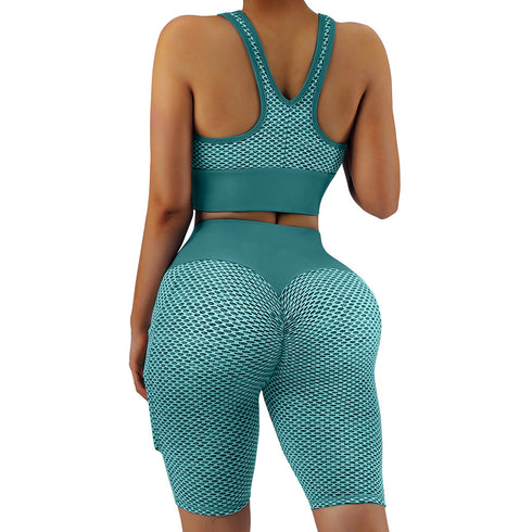 Women's Sports Bra High Waist Hip Lift Shorts Activewear Suits