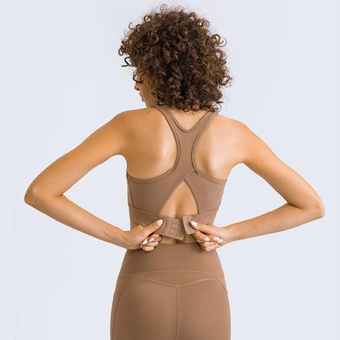 Women's Sports Bras Back Hollow Out 3 Rows Clasp