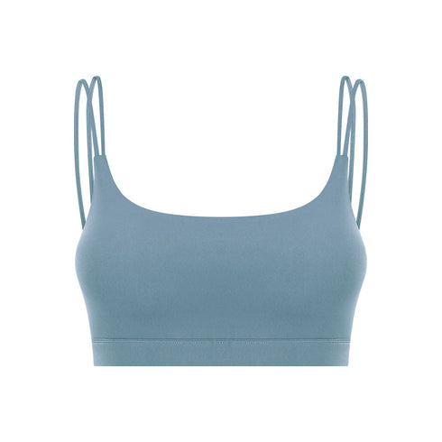 Women's Sports Bras Fitness Exercise Running U Neck Bra Pads