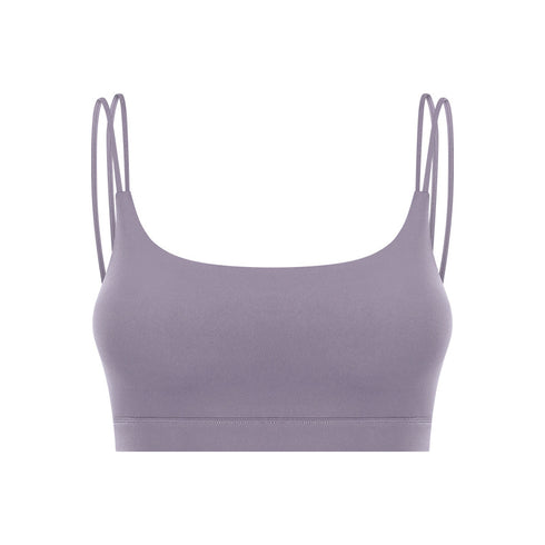 Women's Sports Bras Fitness Exercise Running U Neck Bra Pads