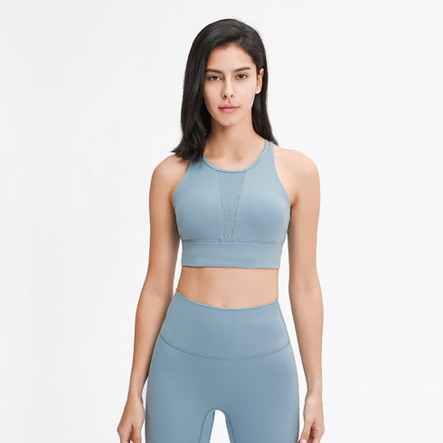 Women's Sports Bras Simple Running Yoga Round Neck Bra