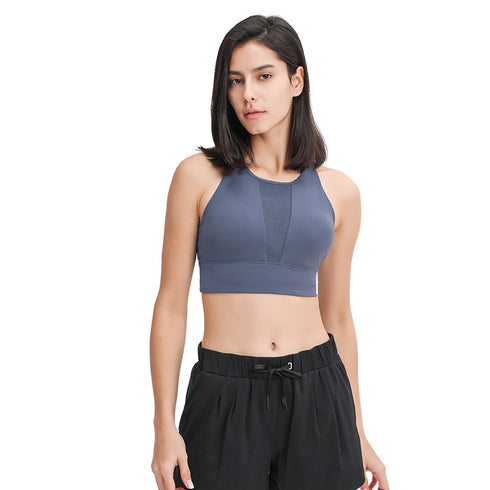 Women's Sports Bras Simple Running Yoga Round Neck Bra