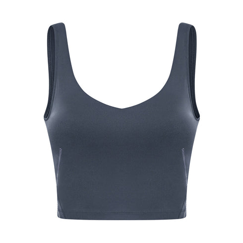 Women's Sports Fitness Running Yoga Crop Tank with Pads