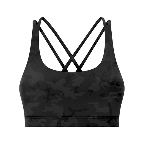 Women's Sports Fitness Spaghetti Strap Padded Bra