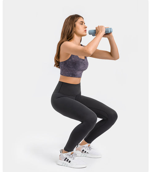 Women's Sports Padded Bra Cross Back Sports Bra Top