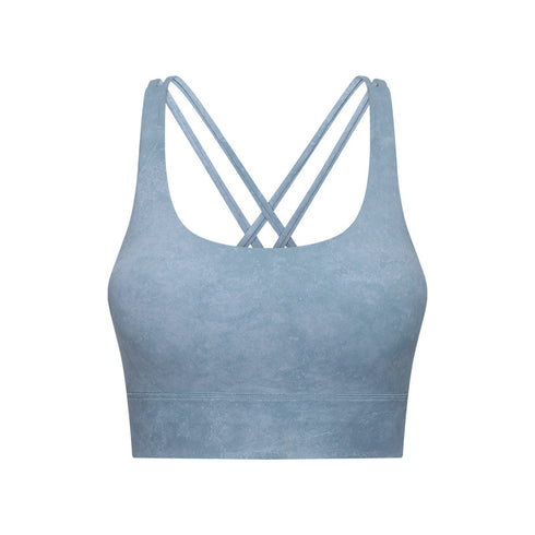 Women's Sports Padded Bra Cross Back Sports Bra Top