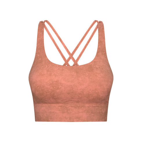 Women's Sports Padded Bra Cross Back Sports Bra Top
