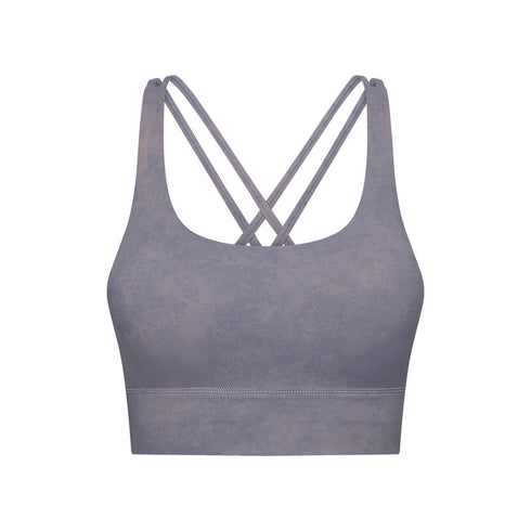 Women's Sports Padded Bra Cross Back Sports Bra Top
