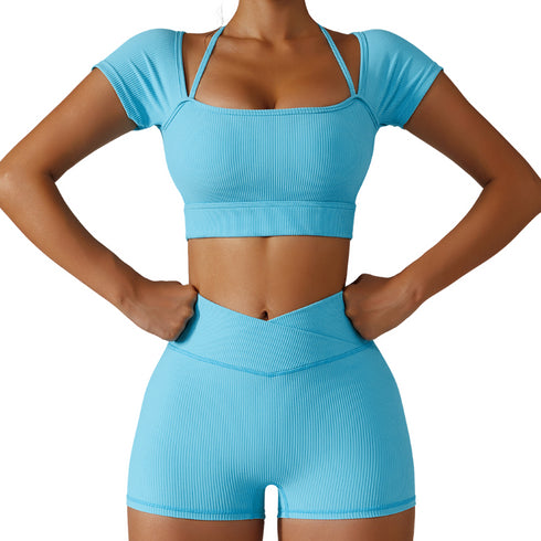 Women's Sports Quick Dry T-shirt Lift Hips Pant Yoga Suits