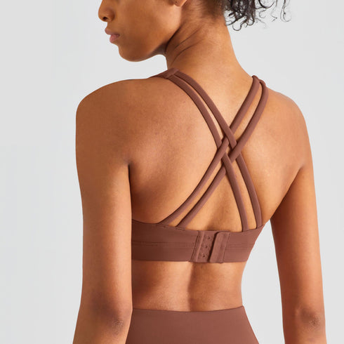 Women's Sports Running Criss Cross Back Sexy Bra