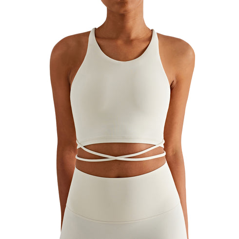 Women's Sports Running Criss Cross Back Spaghetti Strap Tank