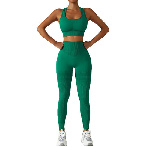 Women's Sports Tank Top Pants Two Piece Yoga Suit