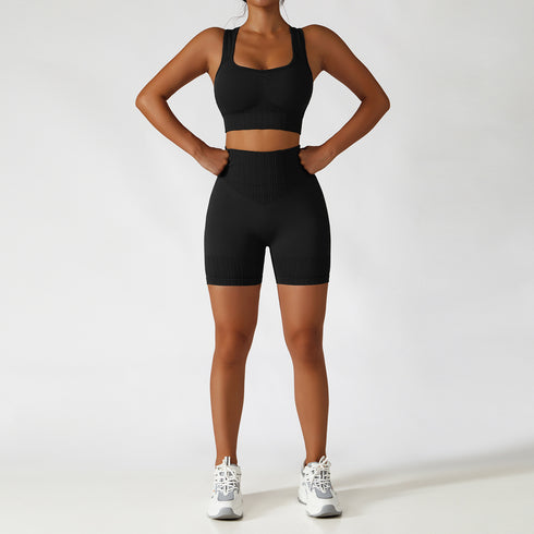 Women's Sports Tank Top Shorts Lift Hips Yoga Suits