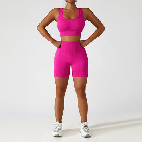 Women's Sports Tank Top Shorts Lift Hips Yoga Suits