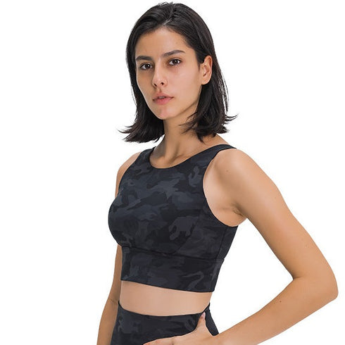 Women's Sports Yoga Padded Bras Hollow Out Tank