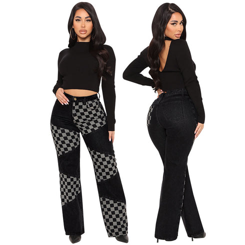 Women's Straight Pants Fashion Low Waisted Jeans