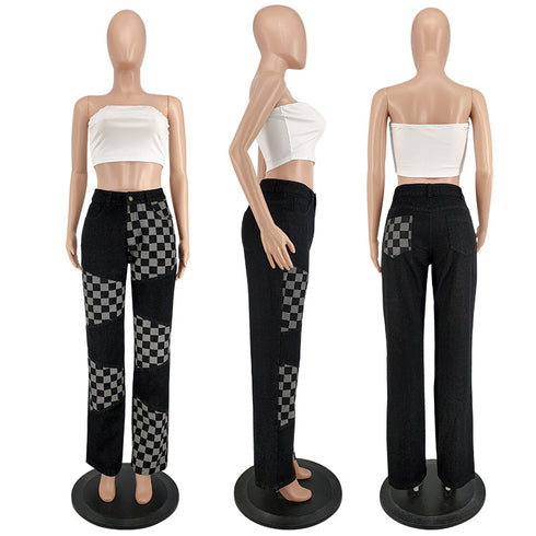 Women's Straight Pants Fashion Low Waisted Jeans