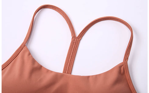 Women's Strappy Bra Sports Yoga Padded Bras