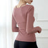 Women's Stretchy Fitness V-Neck Activewear Sweatshirts