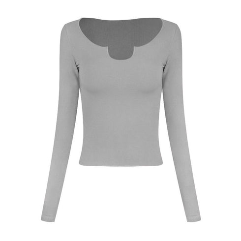 Women's Stretchy Fitness V-Neck Activewear Sweatshirts