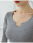 Women's Stretchy Fitness V-Neck Activewear Sweatshirts