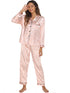 Women's Stretchy Loungewear Button Tops Pajama Sets