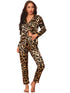 Women's Stretchy Loungewear Button Tops Pajama Sets
