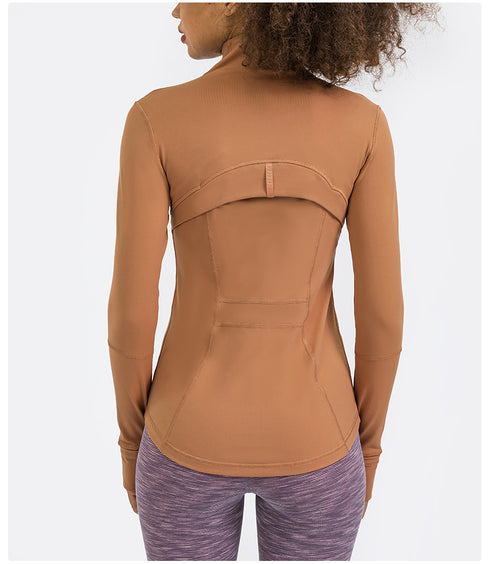 Women's Stretchy Running Yoga Long Sleeve Track Jacket