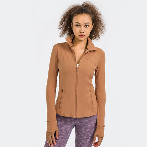 Women's Stretchy Running Yoga Long Sleeve Track Jacket