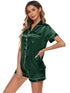 Women's Stretchy Sleepwear Short Sleeve Shorts Pajama Sets