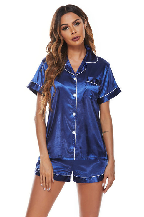 Women's Stretchy Sleepwear Short Sleeve Shorts Pajama Sets