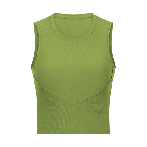 Women's Stylish Athletic Running Crop Stretchy Tank