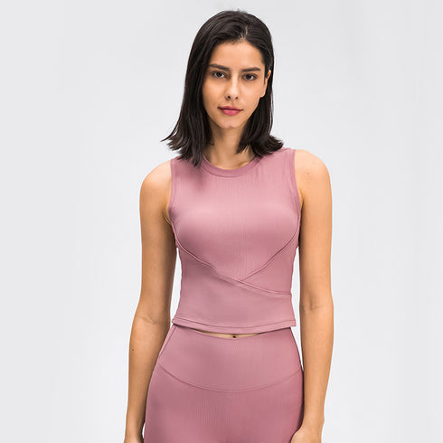 Women's Stylish Athletic Running Crop Stretchy Tank