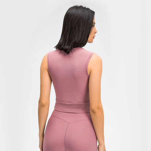 Women's Stylish Athletic Running Crop Stretchy Tank