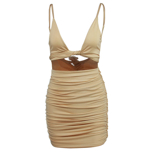 Women's Stylish Backless Spaghetti Strap Bodycon Dresses