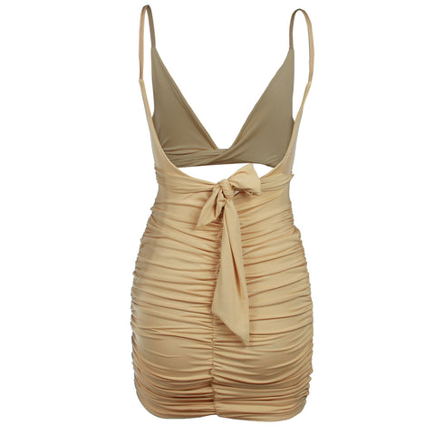 Women's Stylish Backless Spaghetti Strap Bodycon Dresses