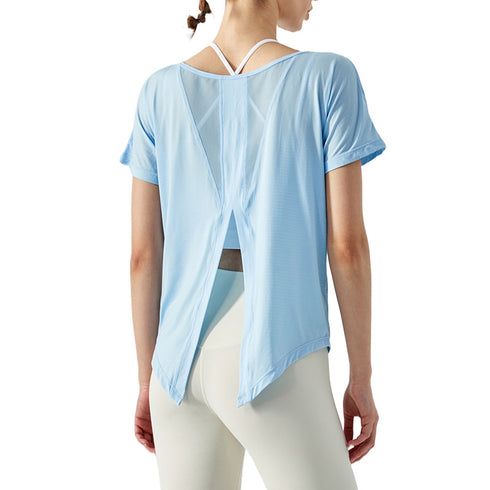 Women's Stylish Fitness Loose Quick Dry Split T-shirt