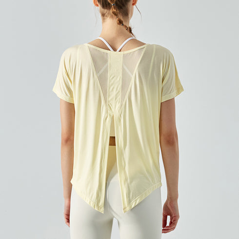 Women's Stylish Fitness Loose Quick Dry Split T-shirt