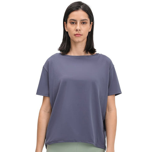 Women's Stylish Loose Breathable Simple Yoga Athletic T-Shirt
