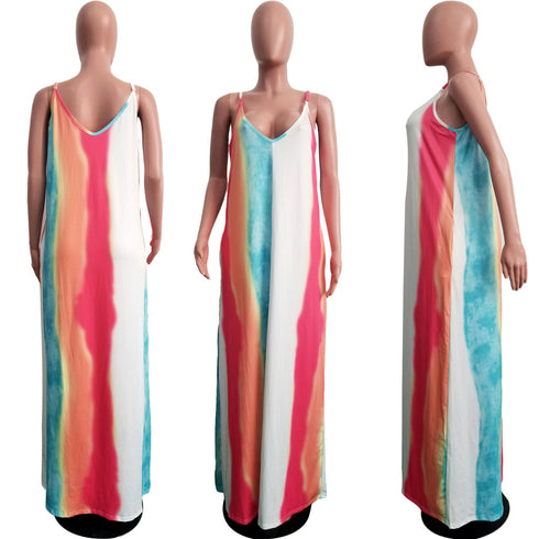 Women's Stylish Loose Printed Maxi Long Dresses