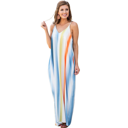 Women's Stylish Loose Printed Maxi Long Dresses